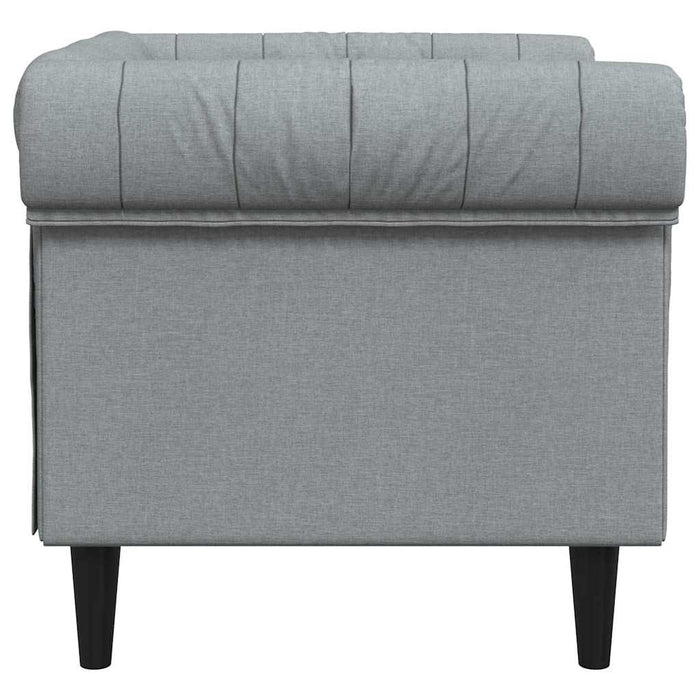 Scaun canapea Chesterfield Gri deschis 78.5 x 74.5 x 74.5 cm - WALTI WALTI