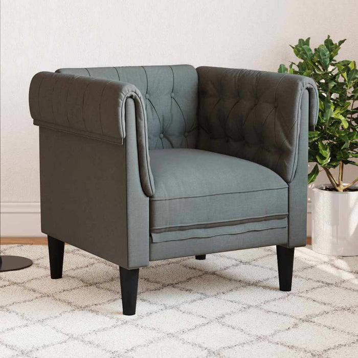 Scaun canapea Chesterfield Gri închis 78.5 x 74.5 x 74.5 cm - WALTI WALTI