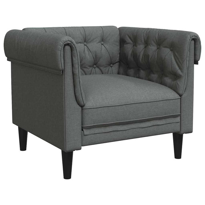 Scaun canapea Chesterfield Gri închis 78.5 x 74.5 x 74.5 cm - WALTI WALTI