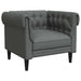 Scaun canapea Chesterfield Gri închis 78.5 x 74.5 x 74.5 cm - WALTI WALTI