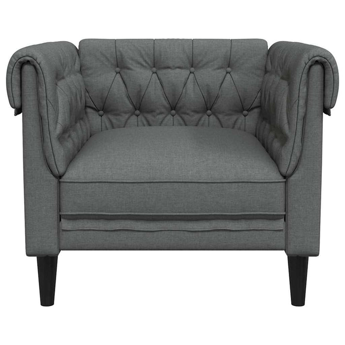 Scaun canapea Chesterfield Gri închis 78.5 x 74.5 x 74.5 cm - WALTI WALTI