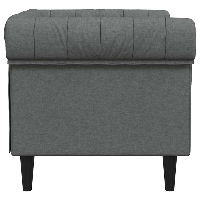 Scaun canapea Chesterfield Gri închis 78.5 x 74.5 x 74.5 cm - WALTI WALTI