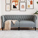 Canapea Chesterfield Argyle Gri deschis 182.5 x 74.5 x 74.5 cm - WALTI WALTI