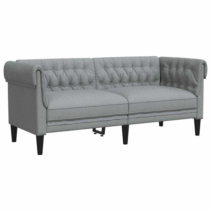 Canapea Chesterfield Argyle Gri deschis 182.5 x 74.5 x 74.5 cm - WALTI WALTI