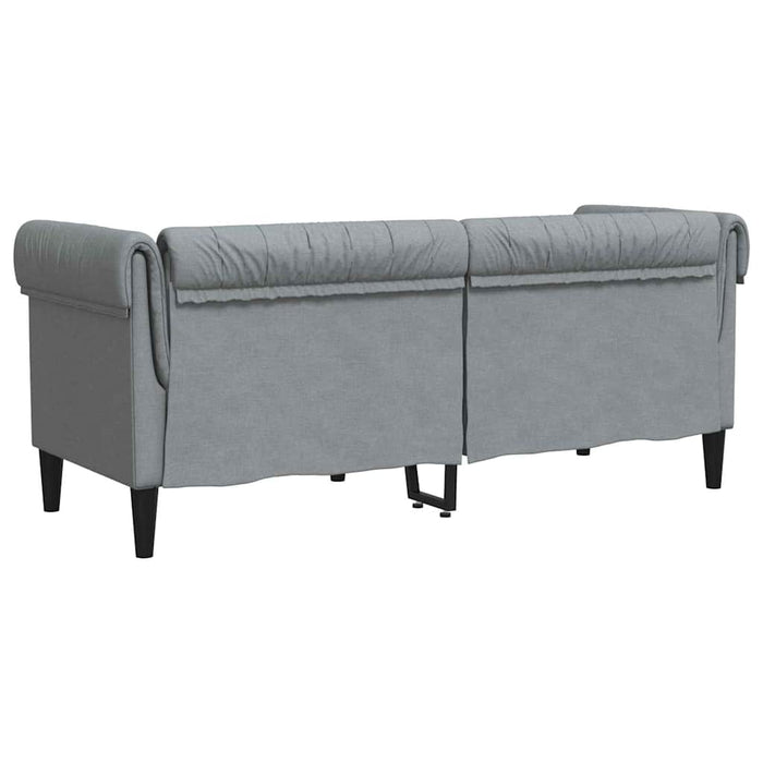 Canapea Chesterfield Argyle Gri deschis 182.5 x 74.5 x 74.5 cm - WALTI WALTI