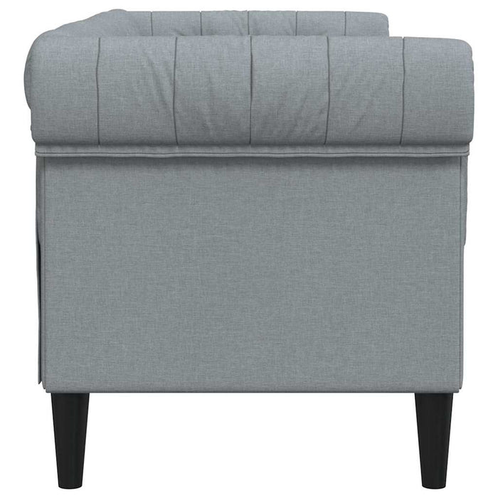 Canapea Chesterfield Argyle Gri deschis 182.5 x 74.5 x 74.5 cm - WALTI WALTI