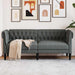 Canapea Chesterfield Gri închis 182.5 x 74.5 x 74.5 cm țesătură - WALTI WALTI