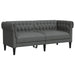 Canapea Chesterfield Gri închis 182.5 x 74.5 x 74.5 cm țesătură - WALTI WALTI