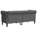 Canapea Chesterfield Gri închis 182.5 x 74.5 x 74.5 cm țesătură - WALTI WALTI