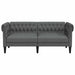 Canapea Chesterfield Gri închis 182.5 x 74.5 x 74.5 cm țesătură - WALTI WALTI