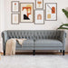 Canapea Chesterfield Argyle Gri deschis 201.5 x 74.5 x 74.5 cm - WALTI WALTI