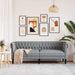 Canapea Chesterfield Argyle Gri deschis 201.5 x 74.5 x 74.5 cm - WALTI WALTI