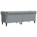 Canapea Chesterfield Argyle Gri deschis 201.5 x 74.5 x 74.5 cm - WALTI WALTI