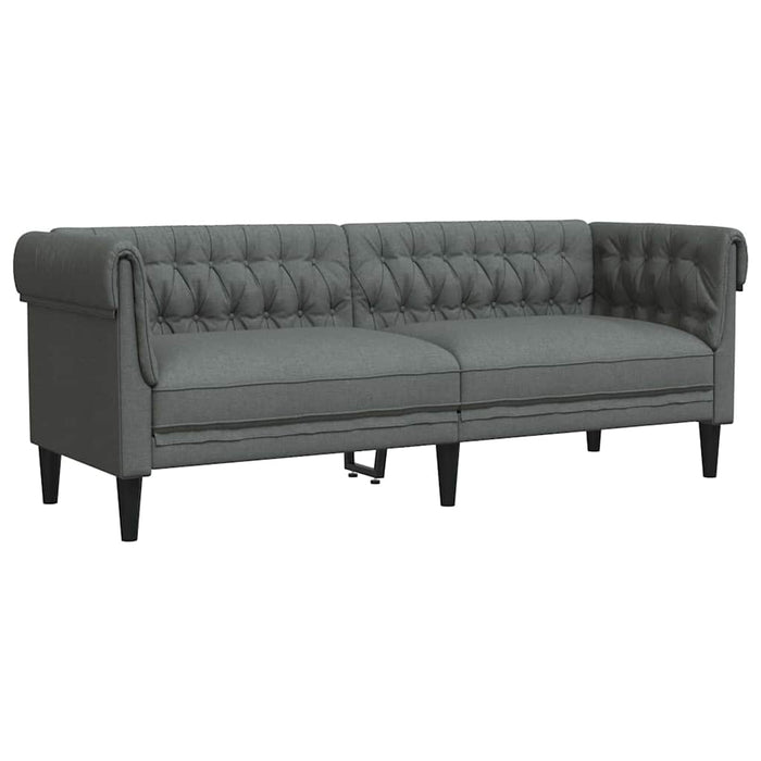 Canapea Chesterfield Gri închis 201.5 x 74.5 x 74.5 cm țesătură - WALTI WALTI