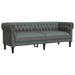Canapea Chesterfield Gri închis 201.5 x 74.5 x 74.5 cm țesătură - WALTI WALTI