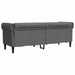 Canapea Chesterfield Gri închis 201.5 x 74.5 x 74.5 cm țesătură - WALTI WALTI