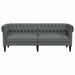 Canapea Chesterfield Gri închis 201.5 x 74.5 x 74.5 cm țesătură - WALTI WALTI