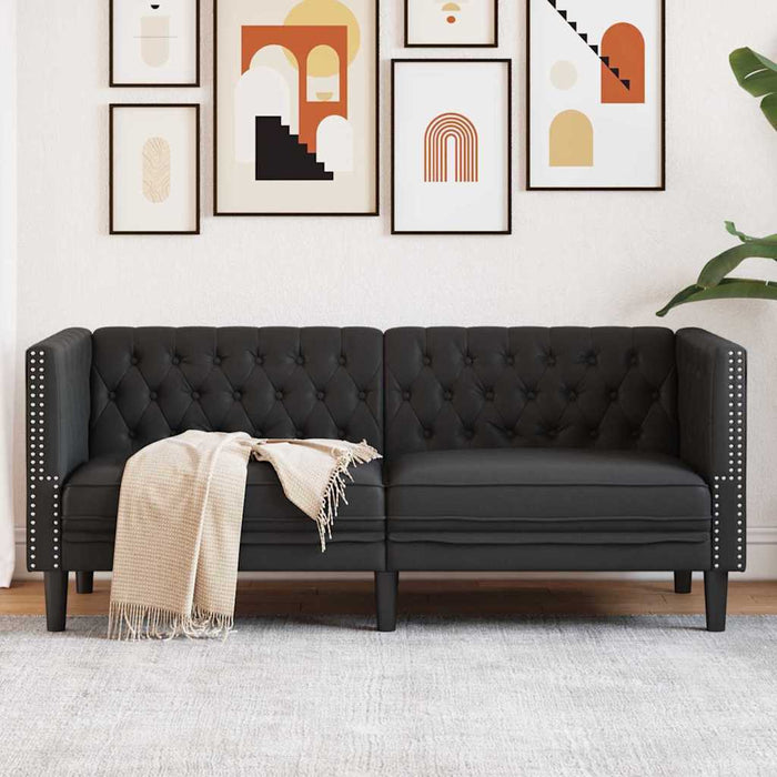 Canapea Negru 174 x 74,5 x 70,5 cm PVC WALTI