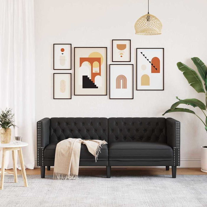 Canapea Negru 174 x 74,5 x 70,5 cm PVC WALTI