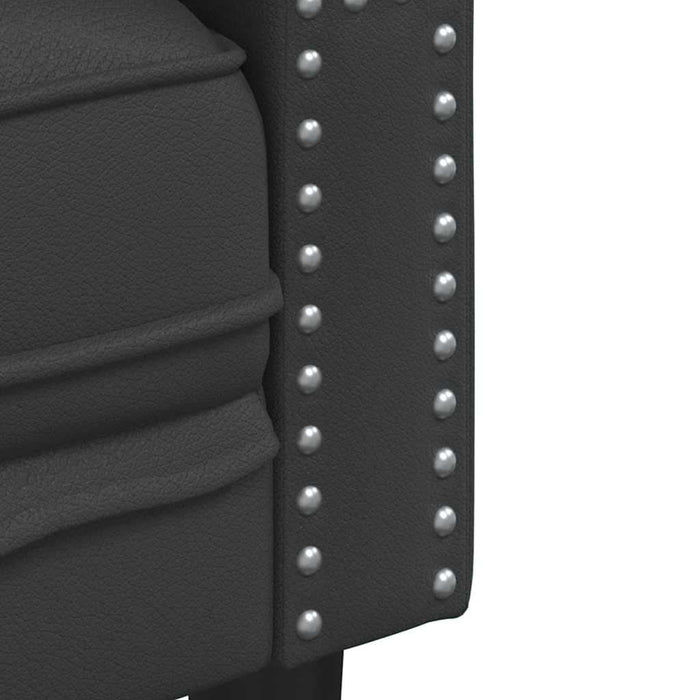 Canapea Negru 194 x 74,5 x 70,5 cm PVC - WALTI WALTI