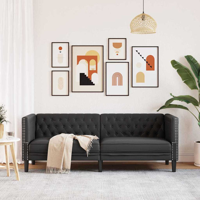 Canapea Negru 194 x 74,5 x 70,5 cm PVC - WALTI WALTI