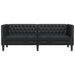 Canapea Negru 194 x 74,5 x 70,5 cm PVC - WALTI WALTI