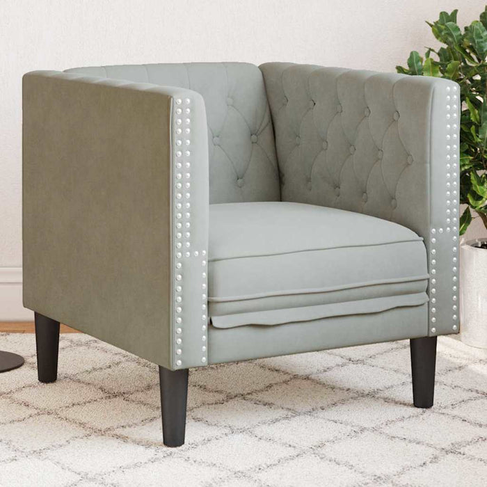 Canapea Gri deschis 74,5 x 71 x 70,5 cm Catifea - WALTI WALTI