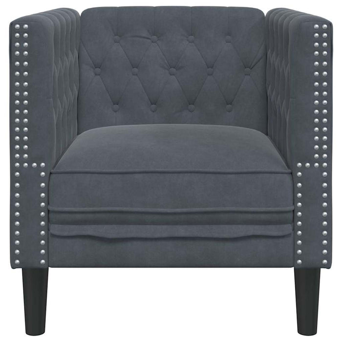 Canapea Gri închis 74,5 x 71 x 70,5 cm Catifea - WALTI WALTI