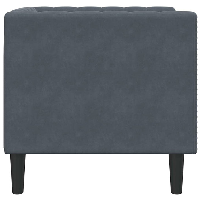 Canapea Gri închis 74,5 x 71 x 70,5 cm Catifea - WALTI WALTI