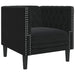 Canapea Negru 74,5 x 71 x 70,5 cm Catifea - WALTI WALTI