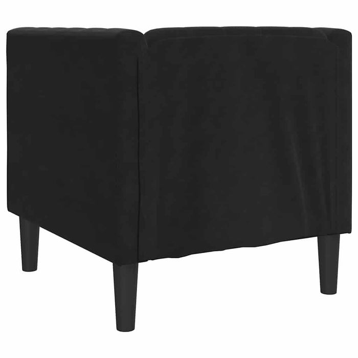 Canapea Negru 74,5 x 71 x 70,5 cm Catifea - WALTI WALTI