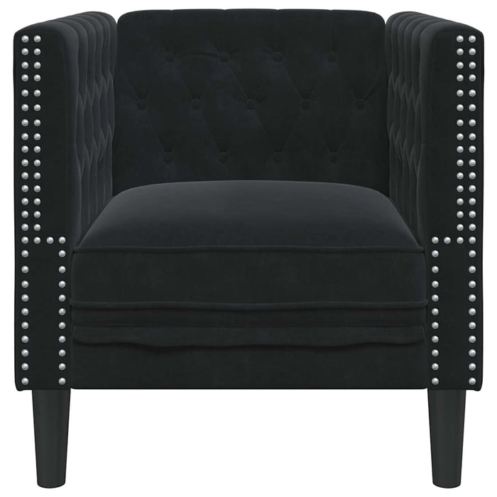 Canapea Negru 74,5 x 71 x 70,5 cm Catifea - WALTI WALTI