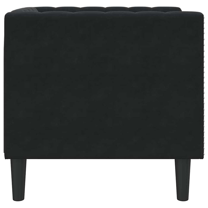 Canapea Negru 74,5 x 71 x 70,5 cm Catifea - WALTI WALTI