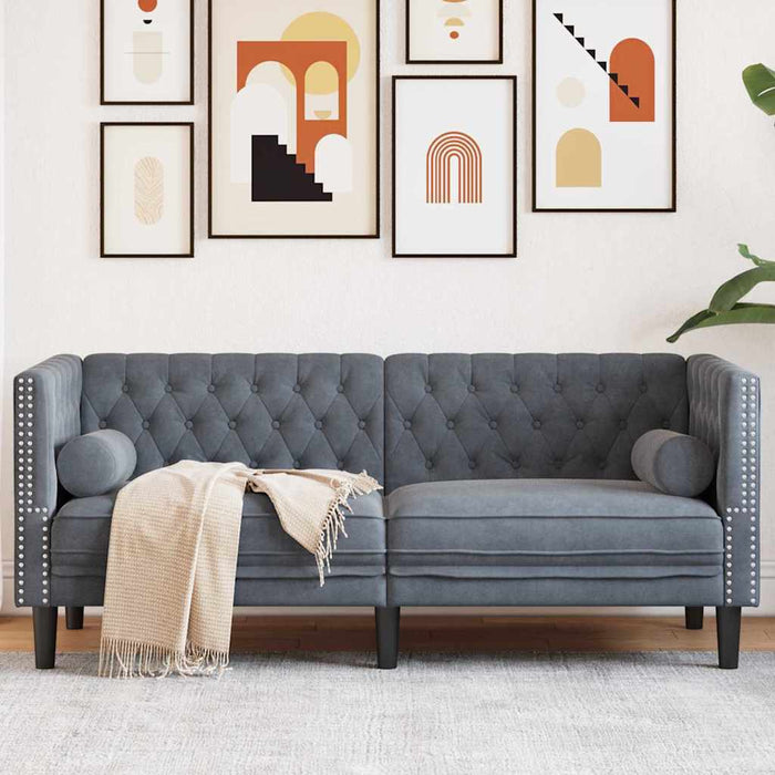 Canapea Gri închis 174 x 74,5 x 70,5 cm Catifea - WALTI WALTI