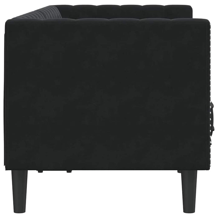 Canapea Negru 174 x 74,5 x 70,5 cm Catifea - WALTI WALTI
