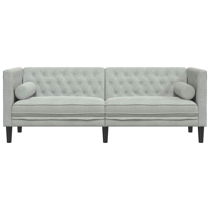 Canapea Gri deschis 194 x 74,5 x 70,5 cm Catifea - WALTI WALTI