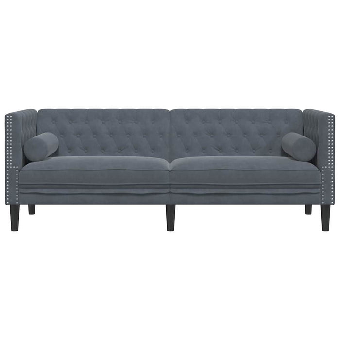 Canapea Gri închis 194 x 74,5 x 70,5 cm Catifea - WALTI WALTI