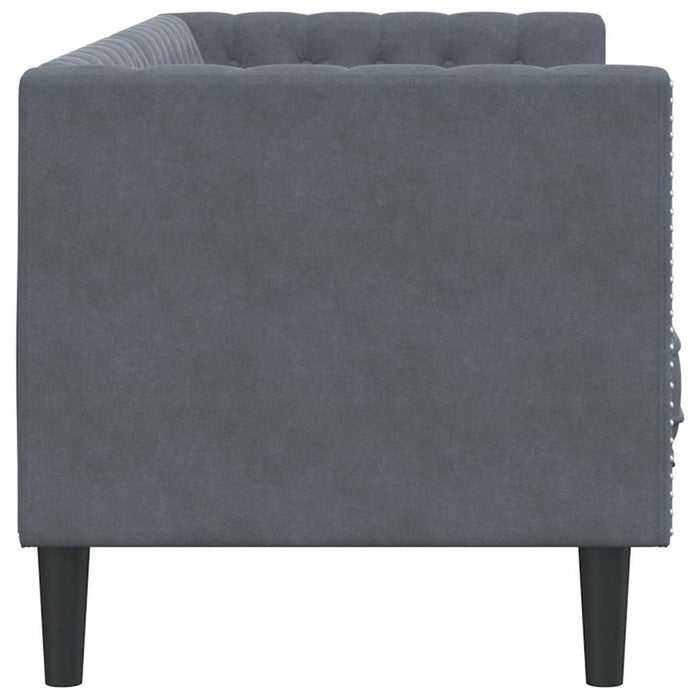 Canapea Gri închis 194 x 74,5 x 70,5 cm Catifea - WALTI WALTI
