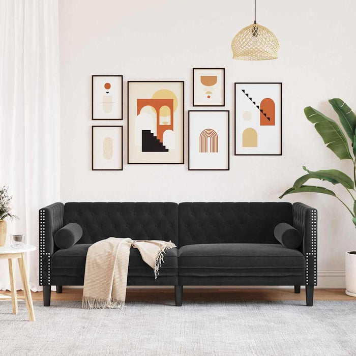 Canapea Negru 194 x 74,5 x 70,5 cm Catifea - WALTI WALTI