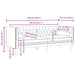 Canapea Negru 194 x 74,5 x 70,5 cm Catifea - WALTI WALTI