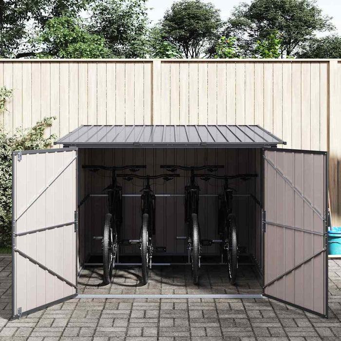 Shed pentru biciclete 3 pcs Antracit 215 x 206 x 157 cm Metal - WALTI WALTI