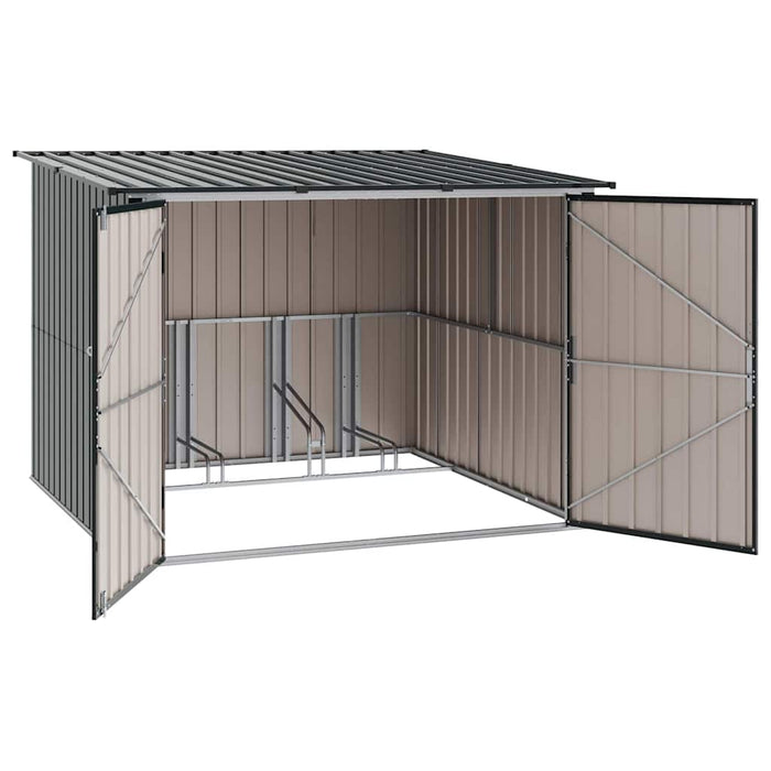 Shed pentru biciclete 3 pcs Antracit 215 x 206 x 157 cm Metal - WALTI WALTI