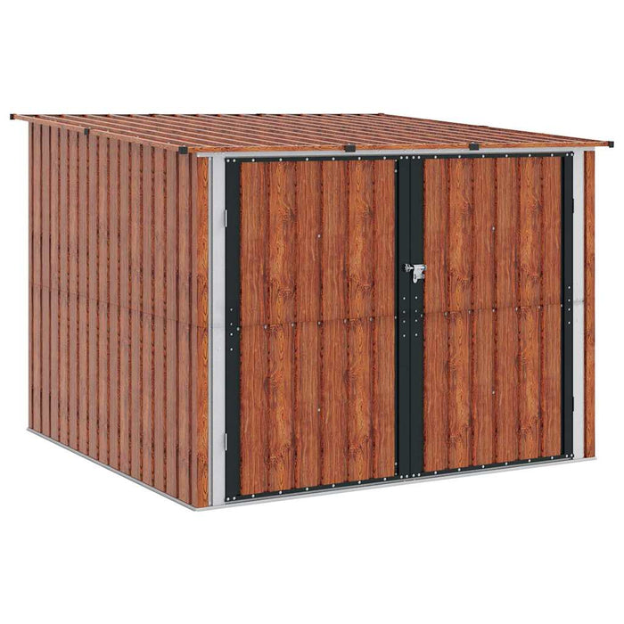 Shed pentru biciclete 3 pcs Maro 215 x 206 x 157 cm Metal - WALTI WALTI