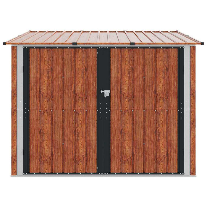 Shed pentru biciclete 3 pcs Maro 215 x 206 x 157 cm Metal - WALTI WALTI