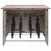 Shed pentru biciclete 3 pcs Maro 215 x 206 x 157 cm Metal - WALTI WALTI