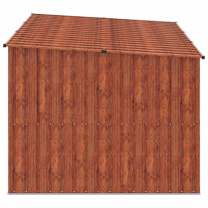 Shed pentru biciclete 3 pcs Maro 215 x 206 x 157 cm Metal - WALTI WALTI