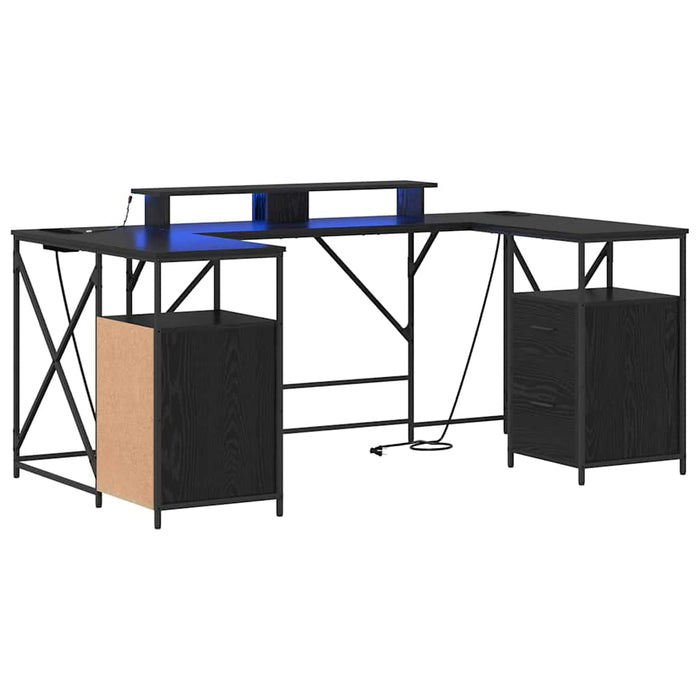 Birou cu sertar Stejar negru 182 x 101 x 87.5 cm Lemn compozit - WALTI WALTI