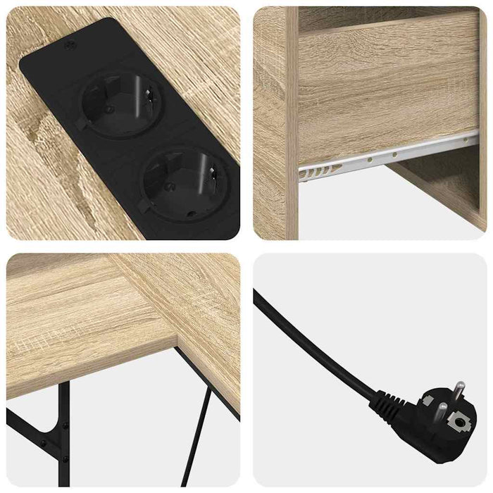 Birou cu sertar Stejar sonoma 182 x 101 x 87.5 cm Lemn compozit - WALTI WALTI