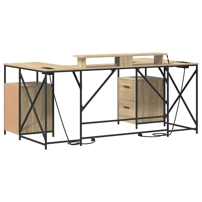 Birou cu sertar Stejar sonoma 182 x 101 x 87.5 cm Lemn compozit - WALTI WALTI