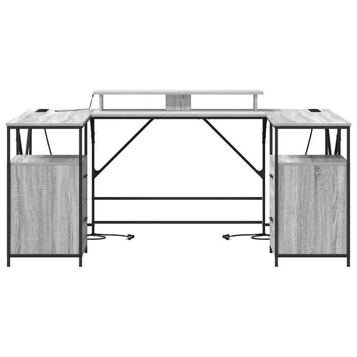 Birou cu sertar sonoma gri 182 x 101 x 87.5 cm Lemn compozit - WALTI WALTI